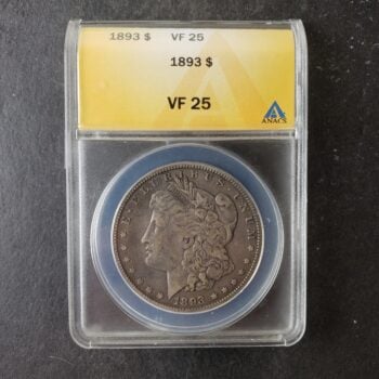 1893 $1 Morgan Silver Dollar ANACS VF25