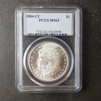 1884 CC $1 Morgan Silver Dollar PCGS MS63