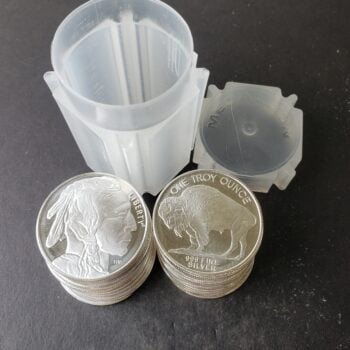 Tube of 20 HM 1oz Silver Buffalo Rounds at 25c/oz over Spot