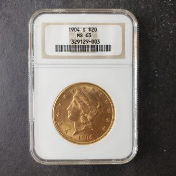 1904 S $20 Liberty Head Gold Double Eagle NGC MS63