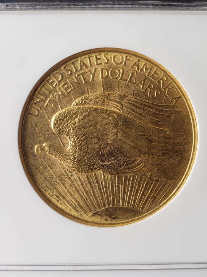 1908 D $20 St. Gaudens Gold Double Eagle No Motto NGC MS61 - Image 3