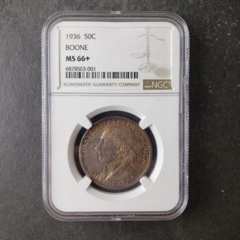 1936 50c Daniel Boone Silver Half Dollar NGC MS66+