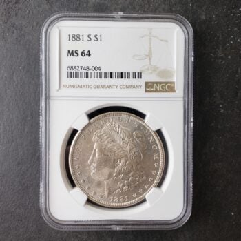 1881 S $1 Morgan Silver Dollar NGC MS64