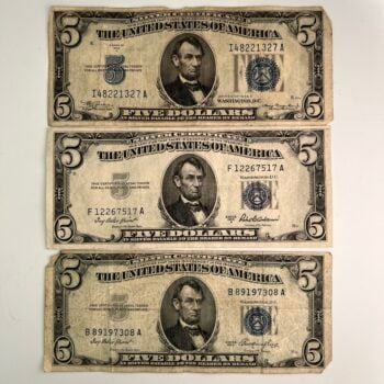 3 - $5 Silver Certificates