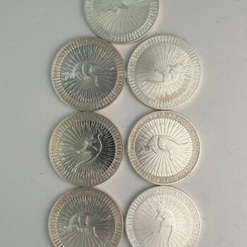 Lot of 7 - 1 Troy Ounce Silver Kangaroos