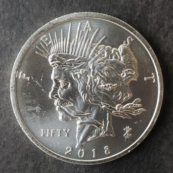 2018 Z50 Zombucks 1oz Silver Feast Dollar Round