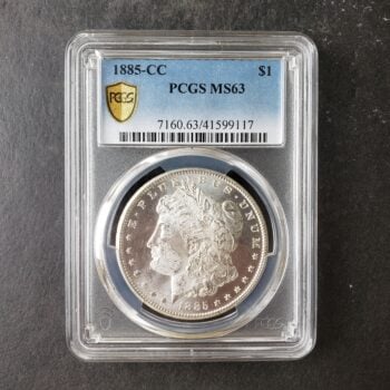 1885 CC $1 Morgan Silver Dollar PCGS MS63