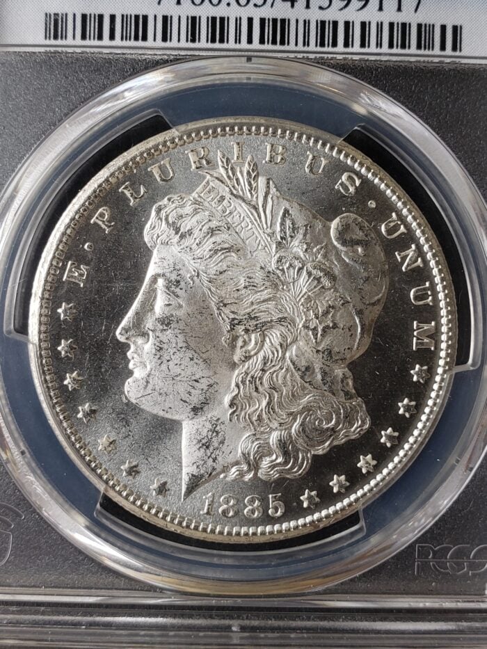1885 CC $1 Morgan Silver Dollar PCGS MS63 - Image 2