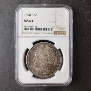 1890 S $1 Morgan Silver Dollar NGC MS63