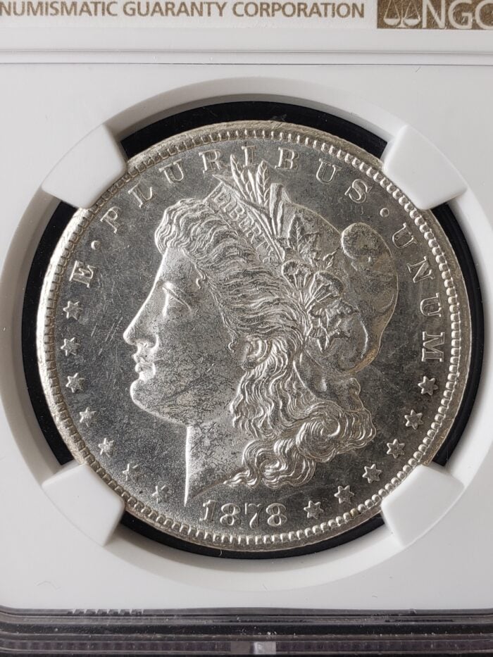 1878 CC $1 Morgan Silver Dollar NGC MS60 - Image 2