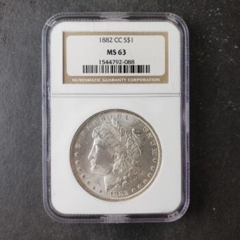 1882 CC $1 Morgan Silver Dollar NGC MS63
