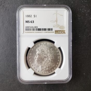 1882 $1 Morgan Silver Dollar NGC MS63