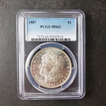 1887 $1 Morgan Silver Dollar PCGS MS63