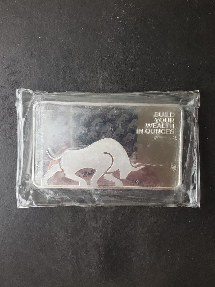 Silver Gold Bull 10oz Silver Bar in Plastic at $1/oz Over Spot - Image 2