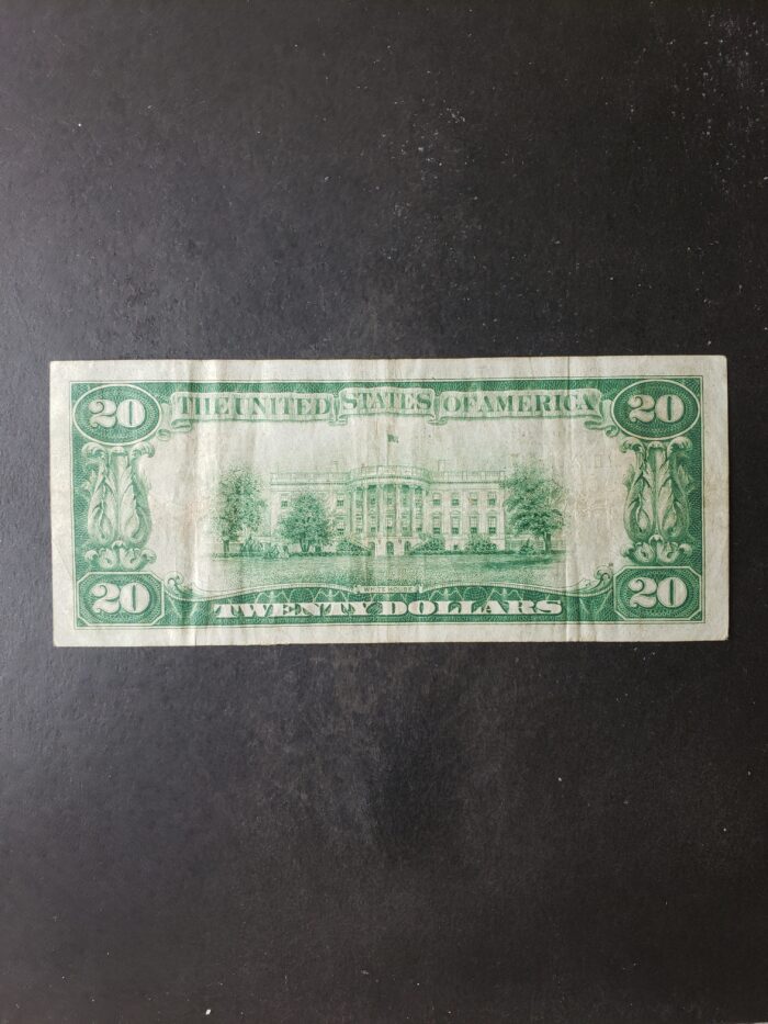 1929 $20 The Central National Bank of Richmond, VA National Currency Note - Image 2