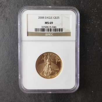 2008 $25 1/2oz Gold American Eagle NGC MS69