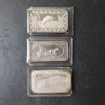 Lot of Three 1oz Silver Bars