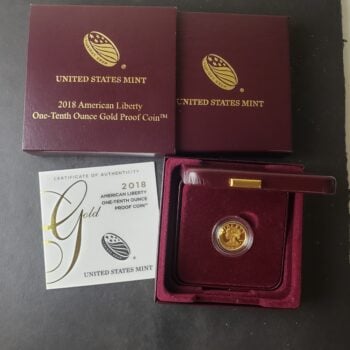 2018 W Proof $10 1/10oz Gold American Liberty