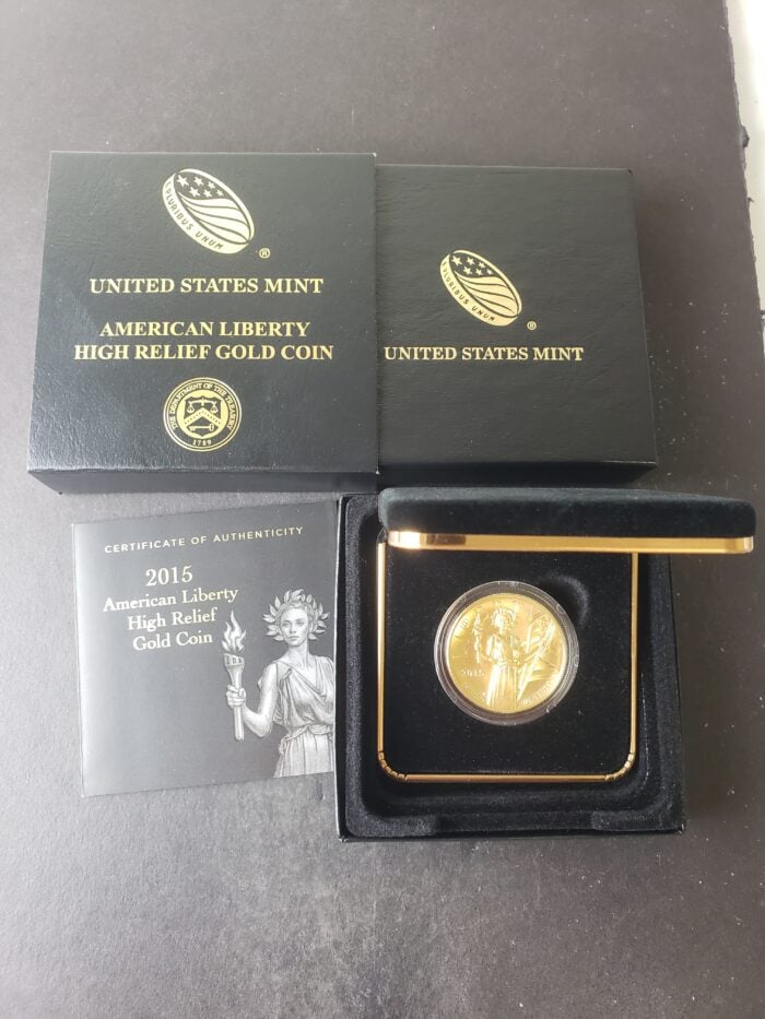 2015 W $100 1oz Gold American Liberty High Relief Coin