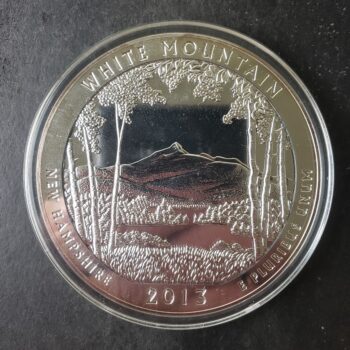 2013 25c White Mountain National Park 5oz Silver Quarter Dollar in Capsule