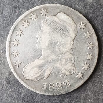 1822 50c Capped Bust Silver Half Dollar