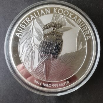 2014 P Australia $30 1 kilogram Silver Kookaburra in Capsule