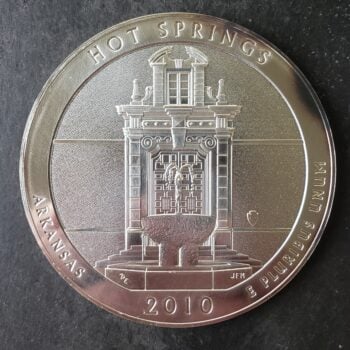 2010 25c Hot Springs National Park 5oz Silver Quarter Dollar