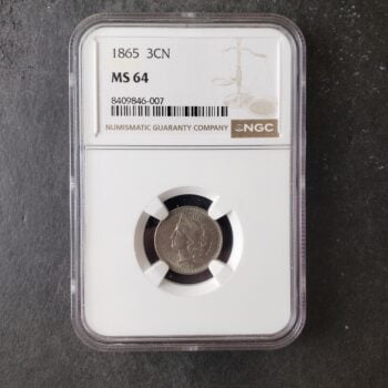 1865 3c Nickel Three-Cent Piece NGC MS64