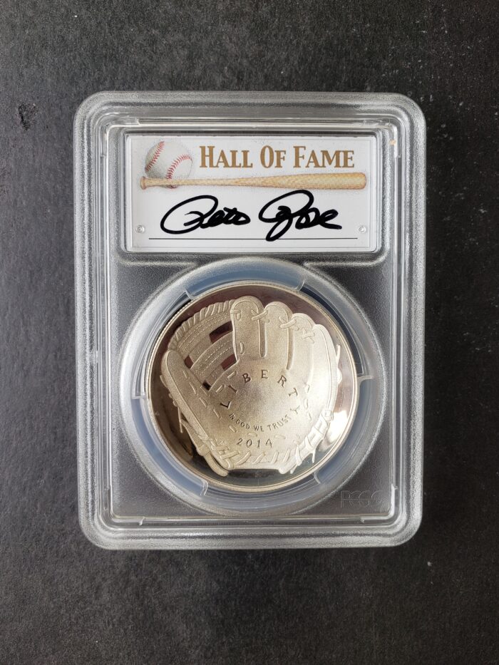 2014 P Proof $1 Baseball Hall of Fame Silver Dollar Pete Rose PCGS PR70 DCAM - Image 2