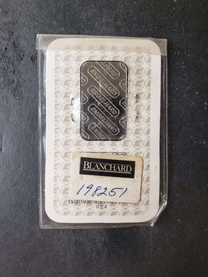 Engelhard 1oz Platinum Bullhorn Bar with Assay Certificate in Plastic - Image 2