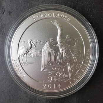2014 P 25c Everglades National Park 5oz Silver Quarter Dollar