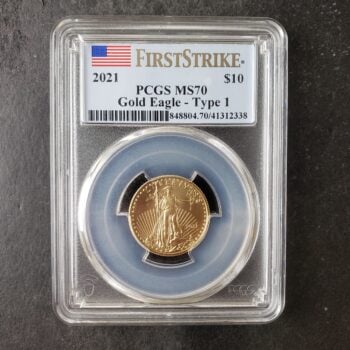 2021 $10 1/4oz Gold American Eagle Type 1 PCGS MS70