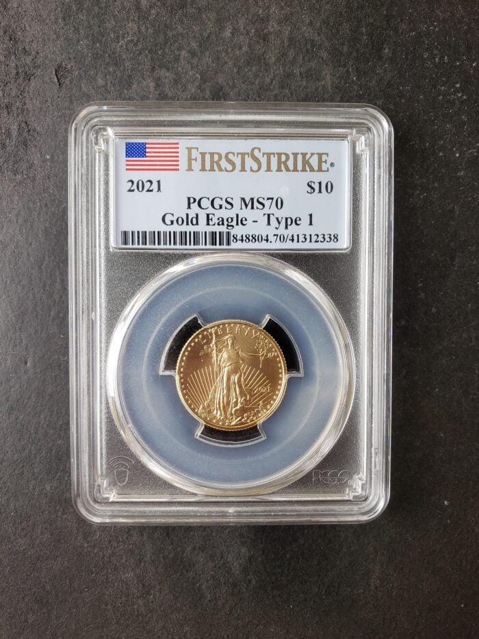 2021 $10 1/4oz Gold American Eagle Type 1 PCGS MS70