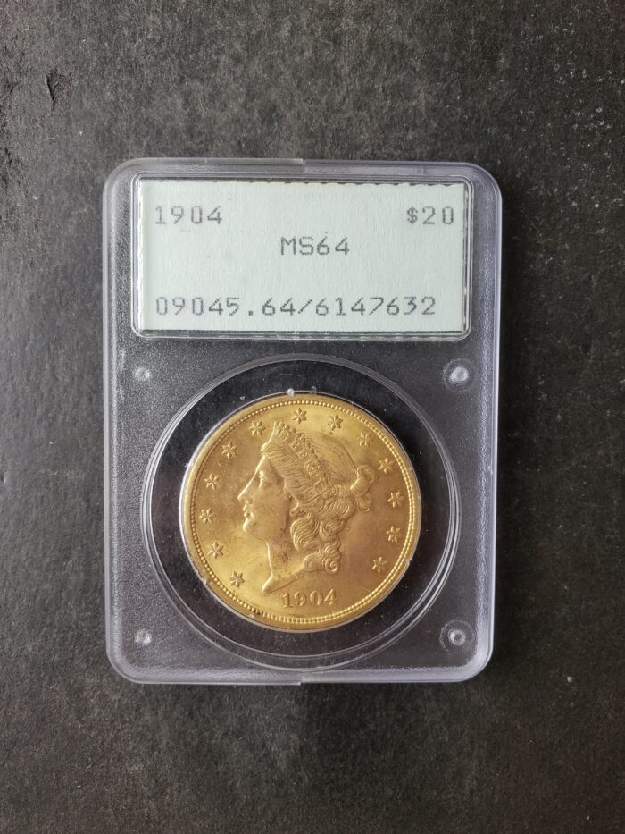 1904 $20 Liberty Head Gold Double Eagle PCGS MS64