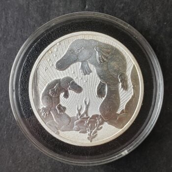 2021 P Australia $2 2oz Silver Platypus Coin in a Capsule