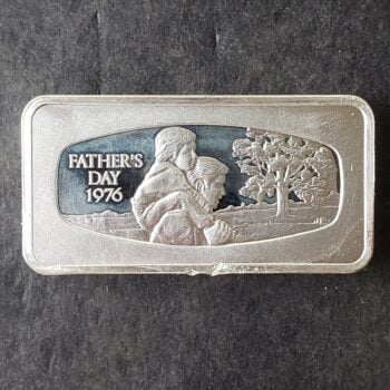 1976 Franklin Mint Father's Day Sterling Silver Bar at Melt