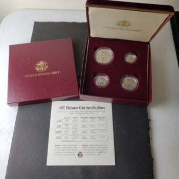 1997 American Eagle Platinum Uncirculated Four-Coin Set