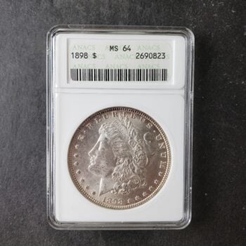 1898 $1 Morgan Silver Dollar ANACS MS64