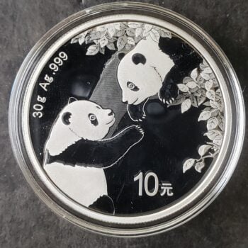 2023 China 10 Yuan 30 gram Silver Panda in Mint Capsule