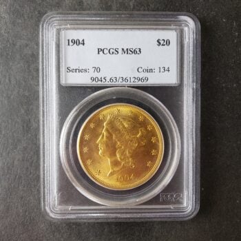1904 $20 Liberty Head Gold Double Eagle PCGS MS63