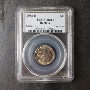 1938 D 5c Buffalo Nickel PCGS MS66