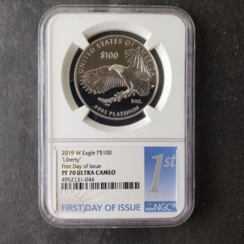 2019 W Proof $100 1oz Platinum American Eagle NGC PF70 Ultra Cameo