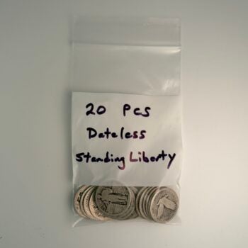 Bag of 20 Dateless Standing Liberty Quarters