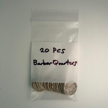 Bag of 20 Barber Quarters