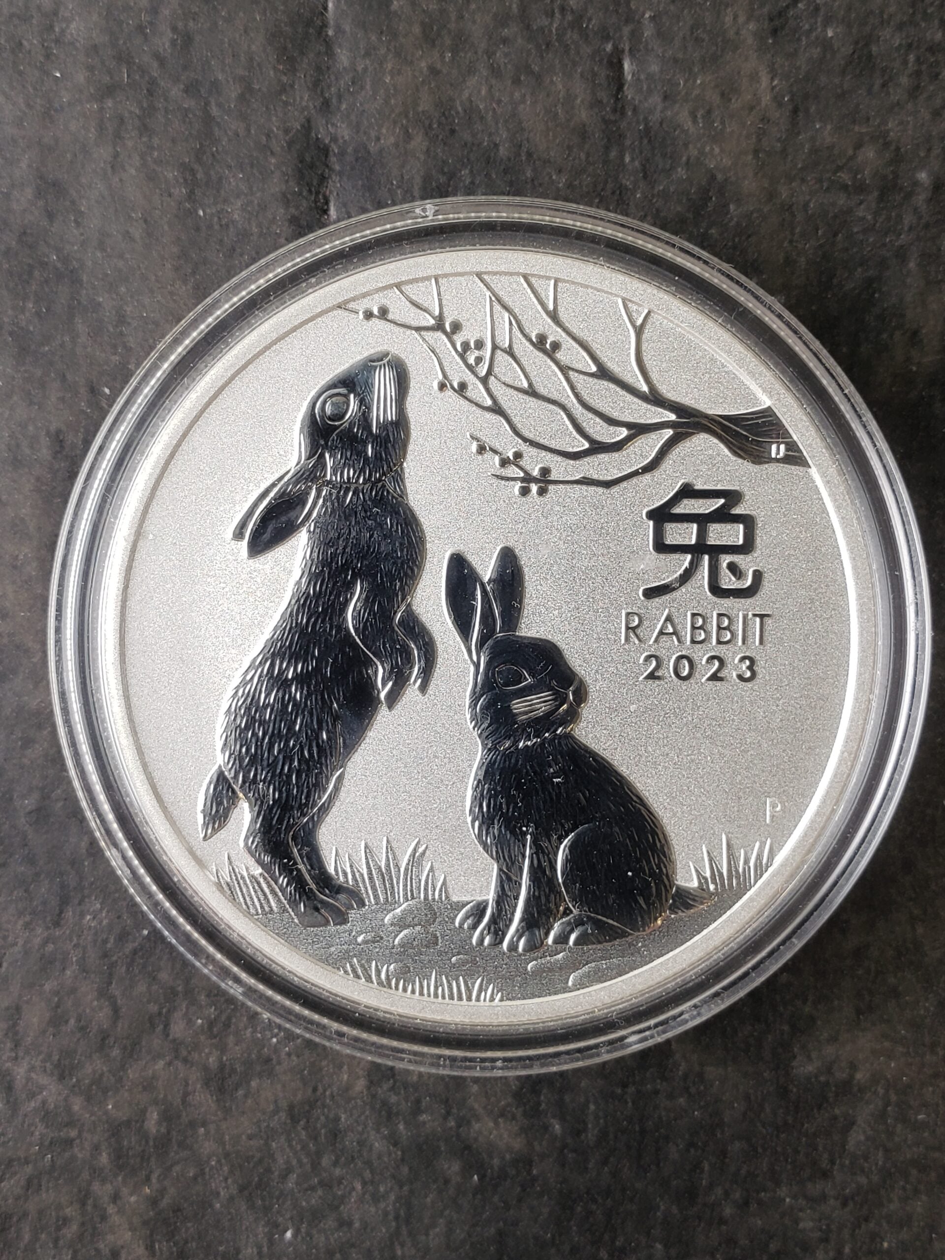 2023 Australia $1 1oz Silver Year of the Rabbit Coin in Capsule