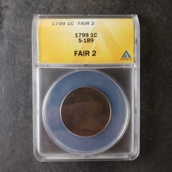 1799 1c Draped Bust Large Cent S-189 ANACS Fair 2