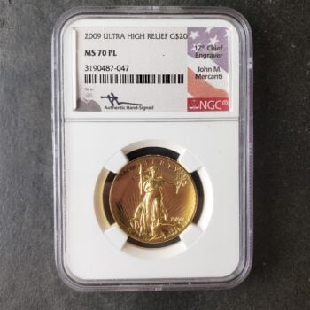 2009 $20 1oz Gold High-Relief Double Eagle NGC MS70 PL