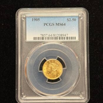 1905 $2.5 Gold Liberty PCGS MS64
