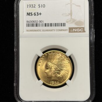 1932 $10 Gold Indian NGC MS63+