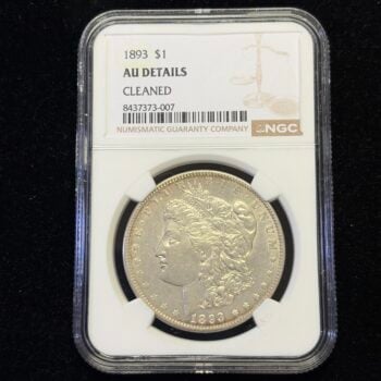 1893 Morgan Silver Dollar NGC AU Details